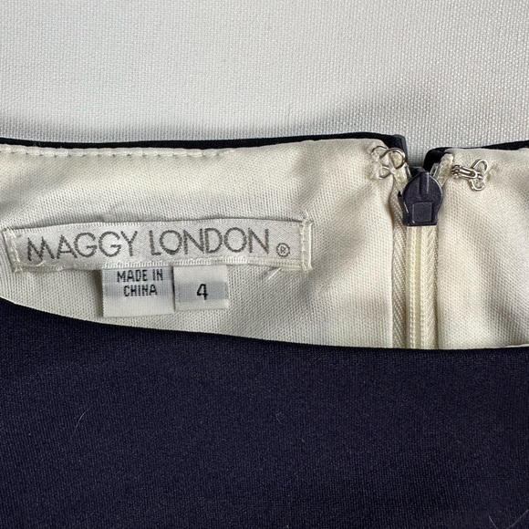 Maggy London color block sleevless boat neck shift dress size 4 - Picture 8 of 9